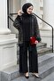 Sequined Embossed Black Suit