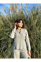 Women's Ribbed V Neck Spanish Leg Knitwear Set Bottom Top - 2