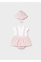 Girl's Newborn Hat and Dress 2-12 Months Pink - 2