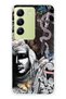 Vivo V30 Lite Compatible Gothic Butterfly Pattern Transparent Phone Case