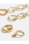 Women Gold Embellished Rings Set (9 Piece) - 2