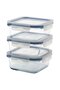365+ Food container with lid, square/glass, 600 ml