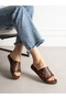 Mashi̇ Brown Women's Slippers - 2