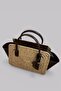 Amalfi Wicker Weave Bag with Leather Detailing, Stylish Daily Handbag - 5