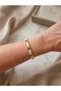 White Ceramic & 316L Steel Bracelet with Gold Detail and Adjustable Pin, Premium Stylish Design - 2