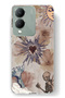 Vivo Y17S Compatible Heart and Butterfly Collage Pattern Transparent Phone Case