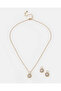 Women Gold Necklace and Earring Set