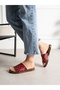 Mashi̇ Burgundy Women's Slippers - 4