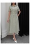 Gingham Pattern Belted Shirt Dress - 3