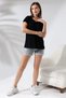 Women's T-Shirt - Loose Fit V-Neck Short Sleeve T-Shirt - 2