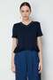 Collared Blouse with Stone Detail and Padding
