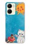 Vivo Y16 Compatible Sunny Fairy and Angel Cat Pattern Transparent Phone Case