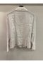 Women's White Italian Lace Detailed Oversize Linen Shirt Size 38 - 44 - 6