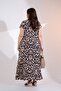 111975 Women's Plus Size Buttoned Slit Dress Beige - 6