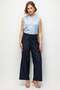 Beli Ornamented Belted Wide Leg Trousers