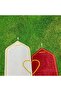 Velvet Prayer Mat Set for Couples – Soft Islamic Rug, Heart Habibi Design, Off-White - 5