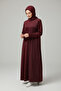 Women's Front Embossed Stone Patterned Crewneck Dress - 3