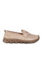 Beige Genuine Leather Flexible Lightweight Comfortable Women's Casual Shoes 0005 Z - 2