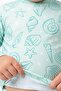 Uv Protected Long Sleeve Baby Boy Swimsuit - Mint Ocean Dream - 3