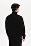 Ar-Ma Men's Full Zipper Sweatshirt Unprinted Basic Fleto Pocketed High Collar Knitted Fabric Regular Fit 70% Pa - 5