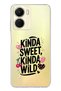 حافظة هاتف شفافة بنمط Kinda Sweet Kinda Wild متوافقة مع هاتف Vivo Y16