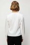Beaded Collar Gathered Front Blouse - 5
