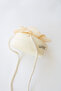 Cream Linen Floral Girl's Straw Bag - 2