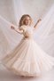 Girl's Rose Tulle Princess Dress with Back Detail and Bow, Birthday Party Graduation Dress, Ages 6-10 - 5