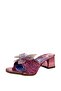 815 Girl's Pink Sequined Heeled Evening Dress Slippers - 4