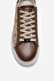 Men's Thick Sole Lace-Up Casual Shoes Real Leather Mc 23279 Beige/Brown - 2