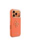 iPhone 17 Pro Compatible Case Licensed 4g Large Metal Camera Frame Pu Leather Resin Cover Orange - 4