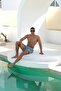 Quick-Drying Patterned Men's Swim Shorts with Pockets-26147 - 5