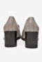 Women's Blunt Toe High Heel Shoes Real Leather Br 44274 Beige - 6