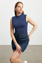 Women's 5-Piece Economical Tank Top Set Cream Gray Anthracite Navy Blue Burgundy - 5