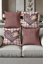 Digital Printed Soft Textured 4-Piece Throw Pillow Cover Set (43X43 cm) Krl0087