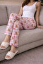 100% Cotton Knitted Elastic Waist Printed Patterned Stylish and Comfortable Women's Tracksuit Pajamas Single Bottom - 5