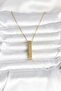 316L Steel Gold Color Ayetel Kürsi Written Bar Necklace - - 3