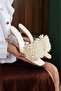 Women's Transparent Heels with Pearls [5] cm - 4