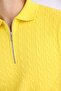 Men's T-Shirt Polo Collar Knitwear Sweater with Half Zipper - 2