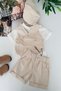 My Little Boy's Gentleman Vest and Hat Baby Boy Shorts 4-Piece Set - Cream - 3
