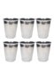 6 Pieces Stainless Steel Chrome Cups 9 x 7.5 x 5.5cm