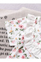 Girls Floral Print Ruffle T-Shirt and Pyjama Set - 4