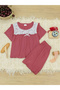 Girls Pink Lace Trim Top and Shorts Pyjama Set - 6