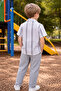 Boy's Striped Shirt and Pants Set Summer Stylish Combination I Comfortable Combed Cotton Set I Boy's Set - 5