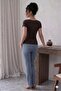 Degaje Collar Draped Gathered Detailed Slim Fit Stretch Fabric Women's Blouse 04 - 4