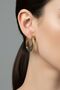 Zircon Stone Green Blue Hoop Earrings (2.6 cm)