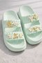 Women's Trendy Design Floral Detailed Knitted Strap Comfort Slippers - 6