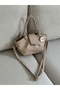 Women's Knot Strap Skin-Look Hand and Shoulder Bag Modern Daily Crossbody Bag En30 Size15 - 3