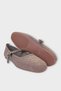 Knitted Detail Round Toe Helmeted Casual Women's Ballerina Flats Mink - 5