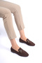 Brown Women's H Buckle Loafer Ballet Flats Daily Stylish Comfortable Slip-On Ballet Flats Women's Shoes - 3